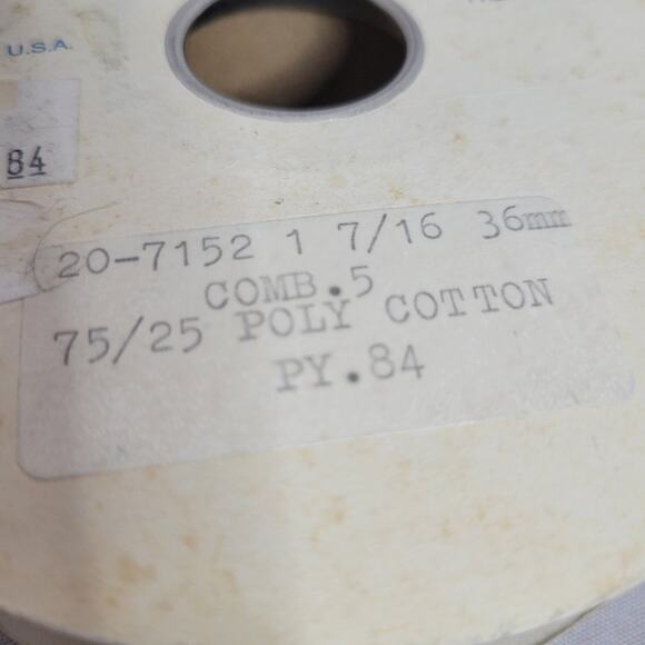 Vintage Poly/Cotton Maroon with Lace Edges Ribbon Trim, 275" - Picture 3 of 7